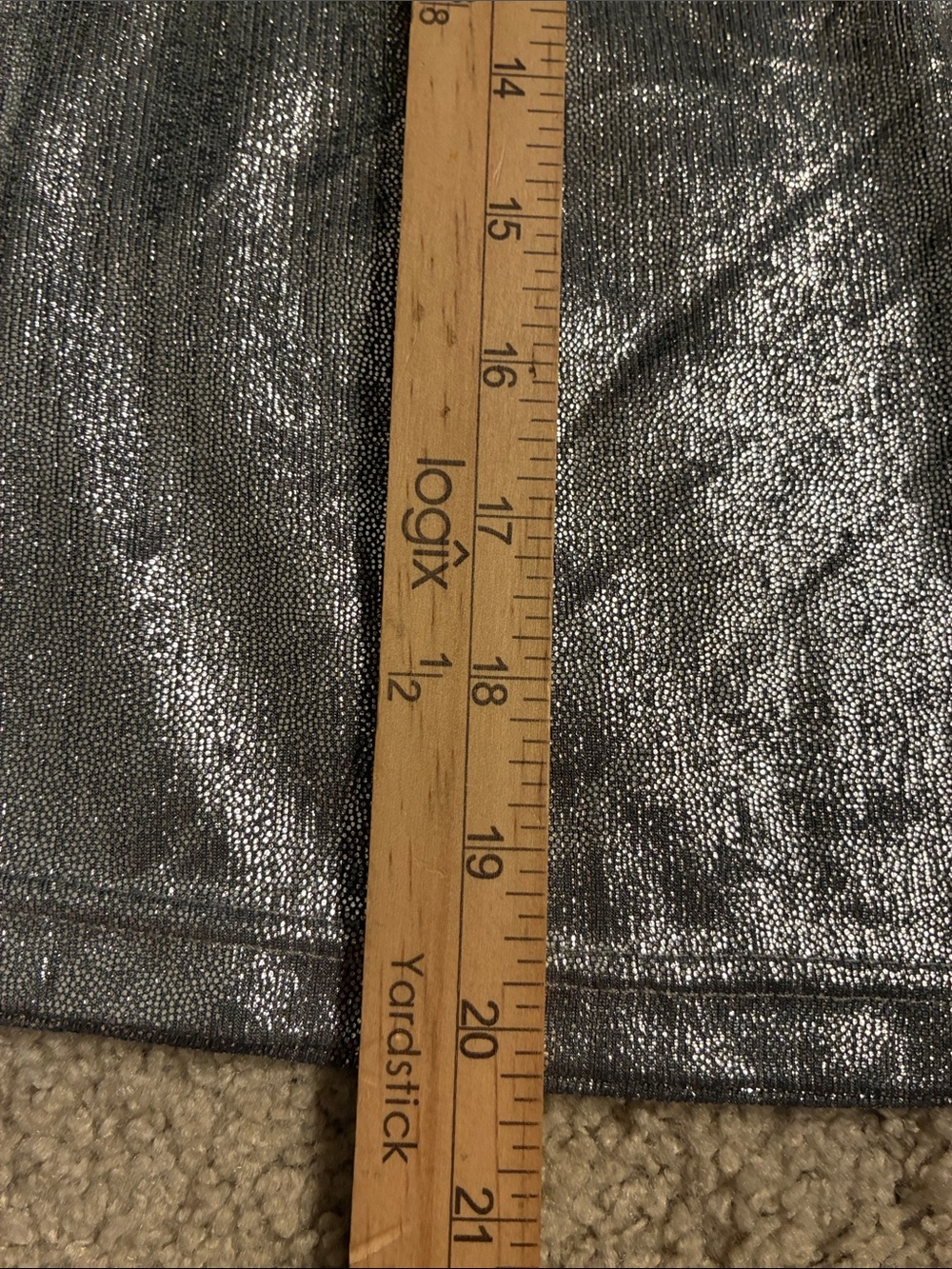 TCEC Silver Metallic One-Shoulder Ruffle Top Small - Picture 7 of 7